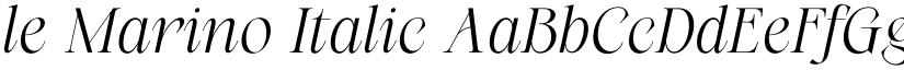 le Marino Italic font