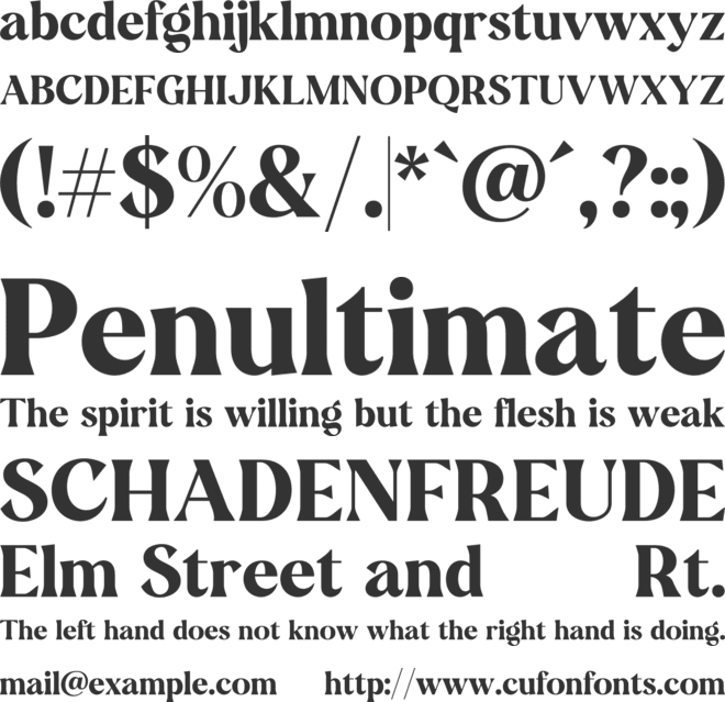 Cramble font preview