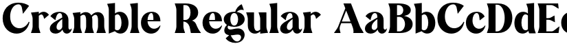 Cramble Regular font