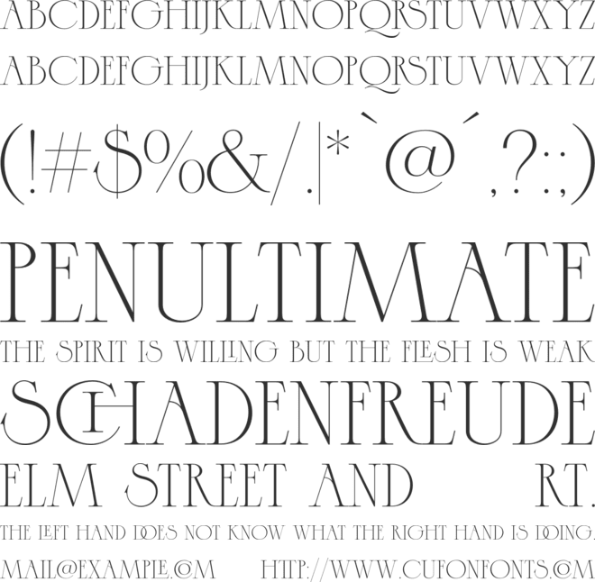 Caseopia font preview