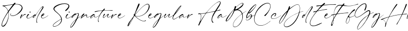 Pride Signature Regular font