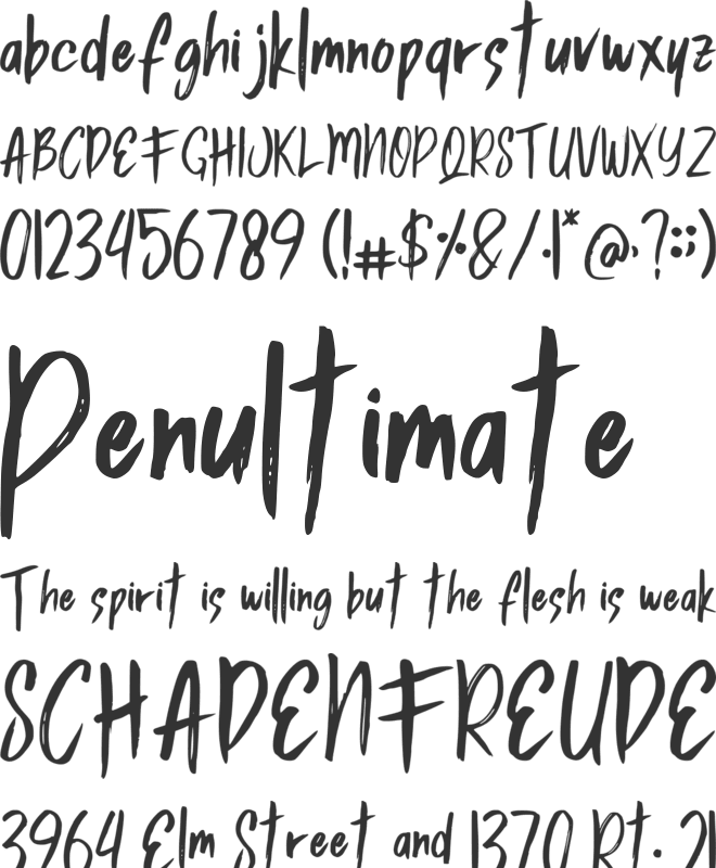 Banthara font preview