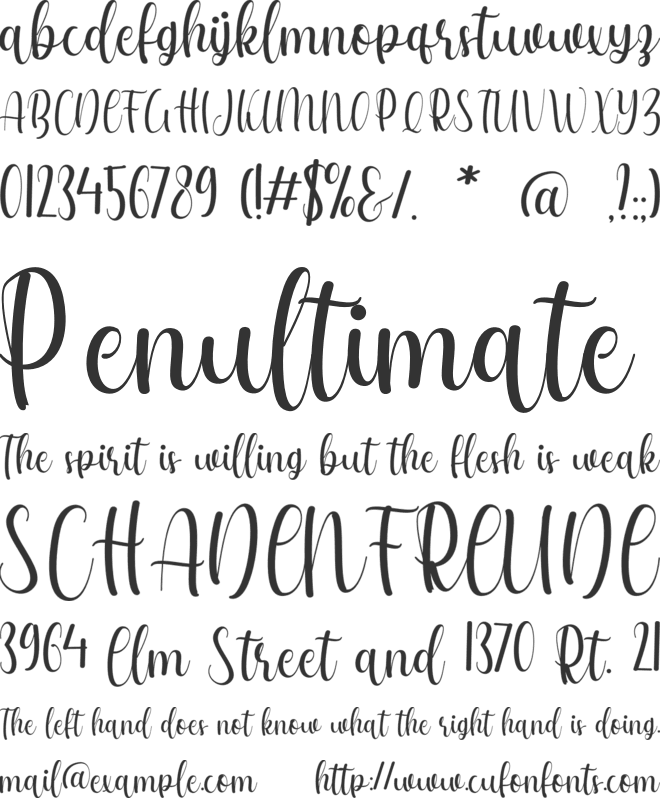 Moly Katie font preview