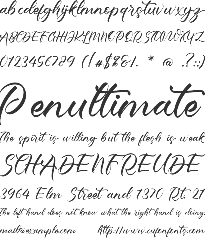 Kathryn Lydia font preview