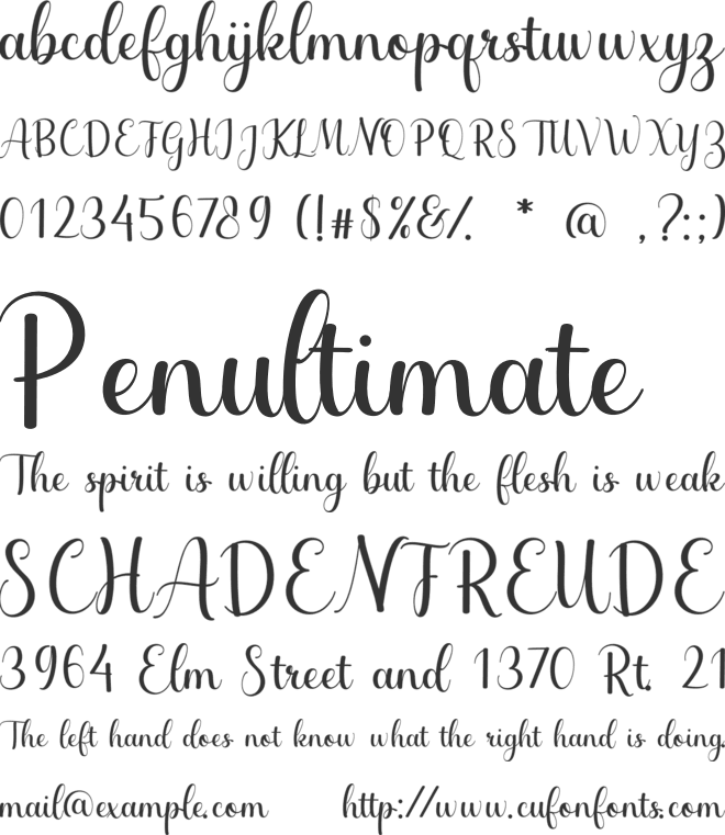 Elizabeth Daisy font preview