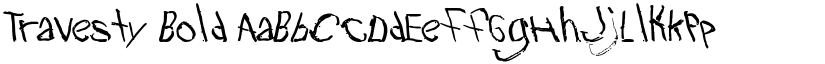 Travesty Bold font