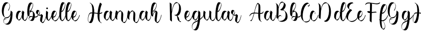 Gabrielle Hannah Regular font