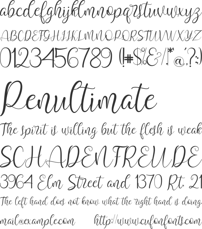 marshela font preview