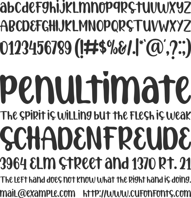 Tropical Nature font preview