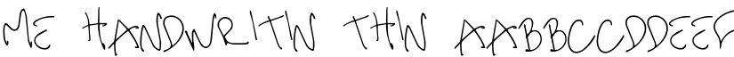 me handwritin Thin font