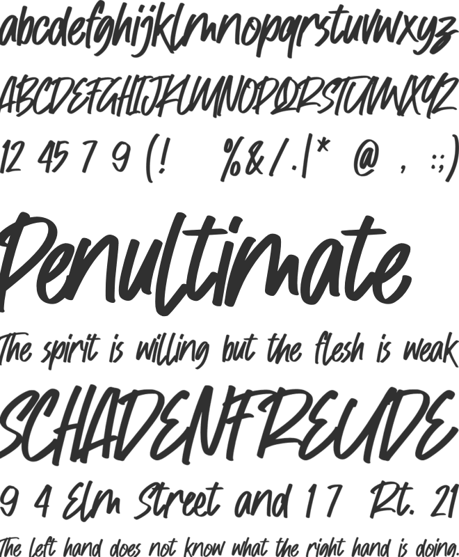 Coffee Please font preview