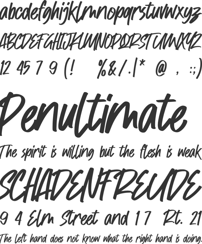 Coffee Please font preview