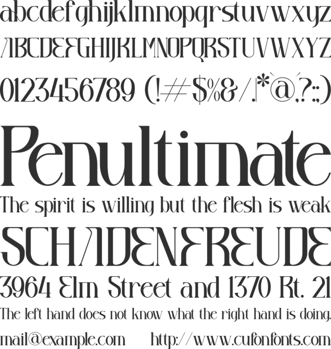 yesterday font preview
