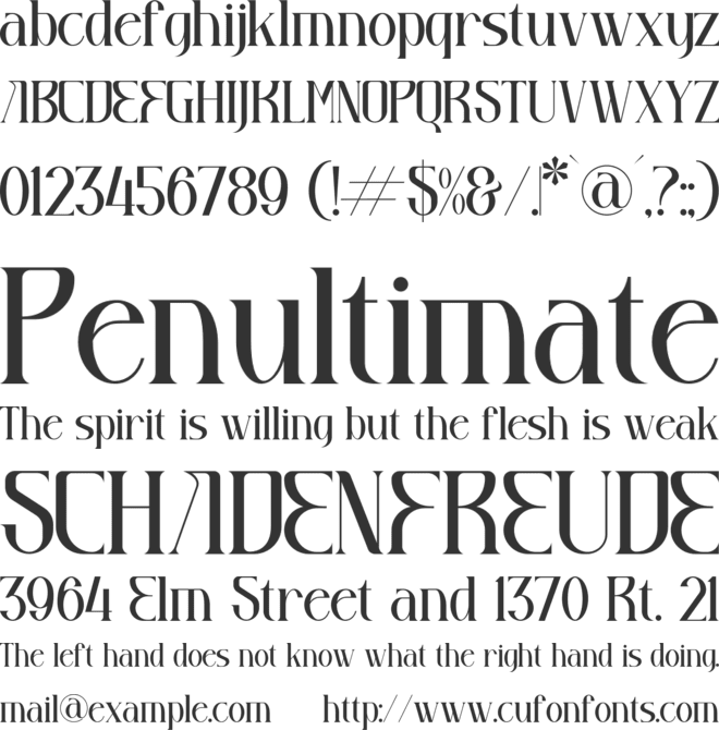 yesterday font preview