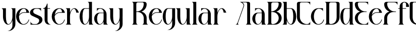 yesterday Regular font