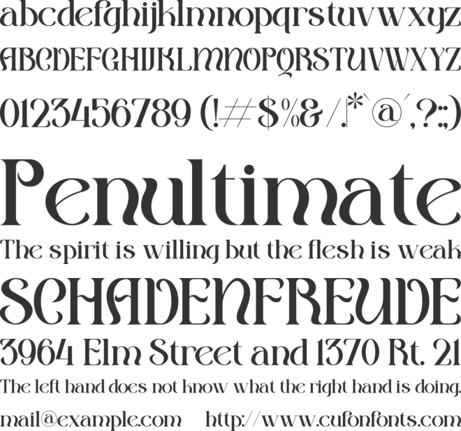 Victorah Gaerioa font preview