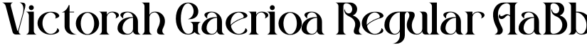 Victorah Gaerioa Regular font