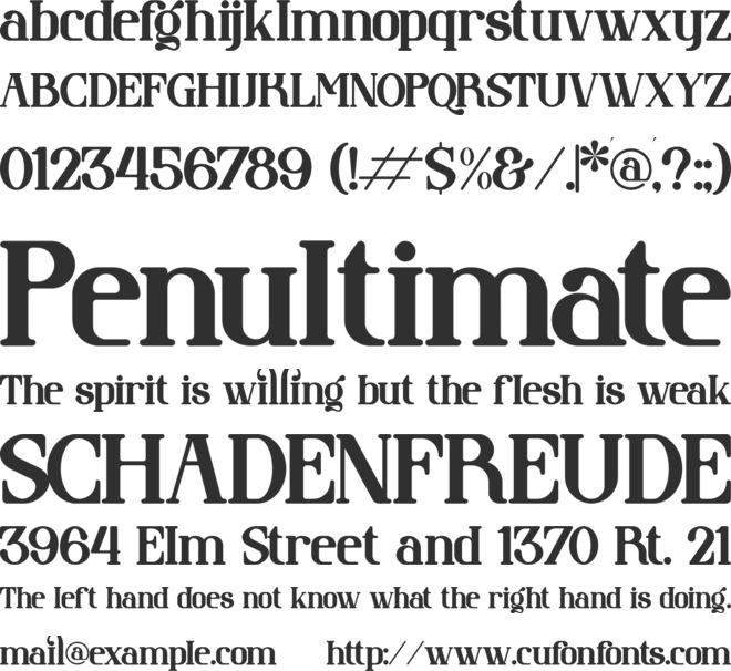The Wobliy font preview
