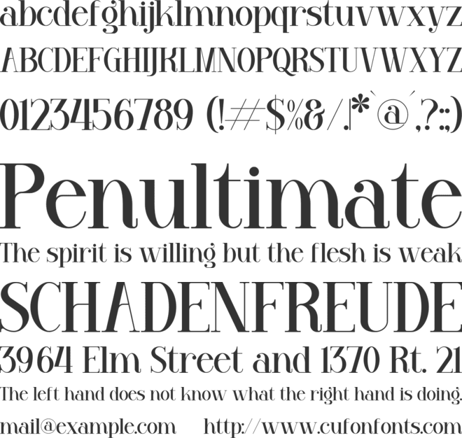 VENEZULA font preview