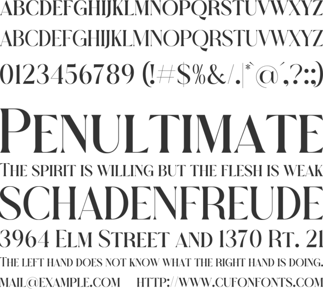 THE HISTORICAL MARLIANA font preview