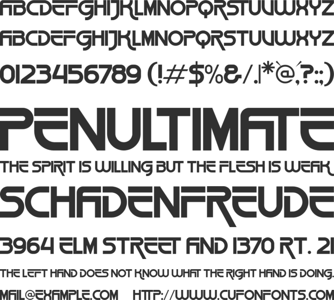 Rush Turbo font preview