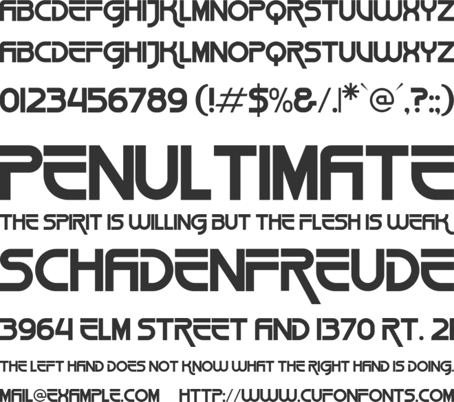 Rush Turbo font preview