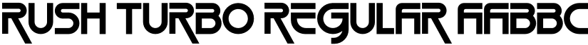 Rush Turbo Regular font