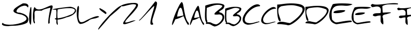 Simply21 font