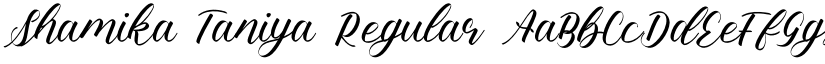 Shamika Taniya Regular font