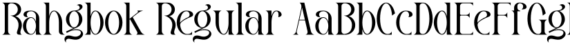 Rahgbok Regular font