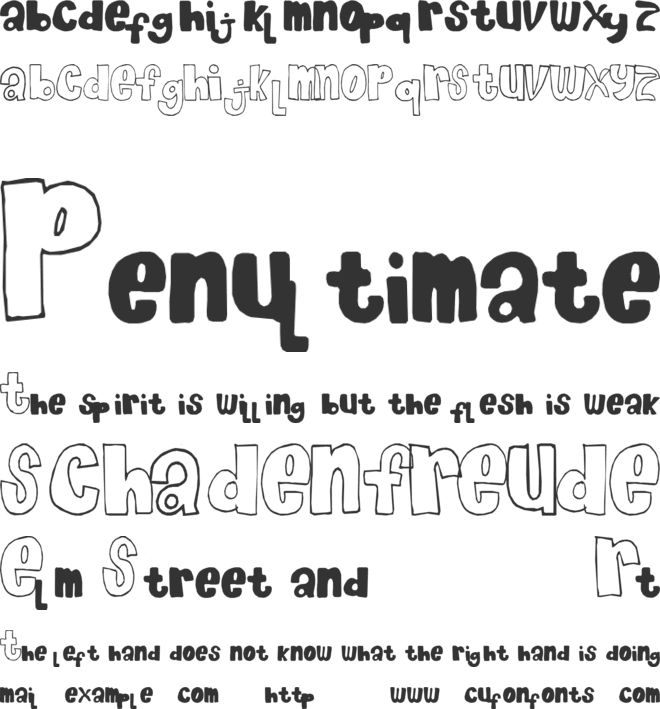 Chocolate Muffin font preview