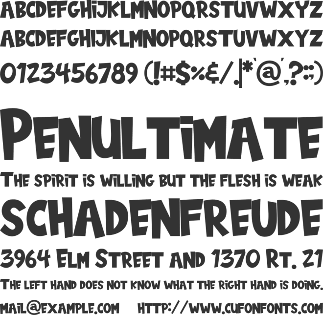 Baby Monsta font preview