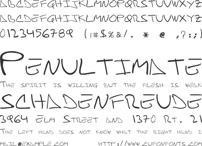 Danifont font preview