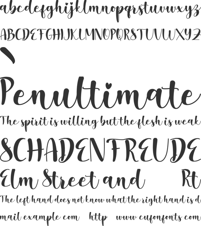 Valentine Taste font preview