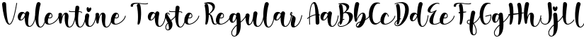 Valentine Taste Regular font