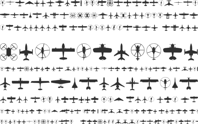 Aircraft Identification font preview