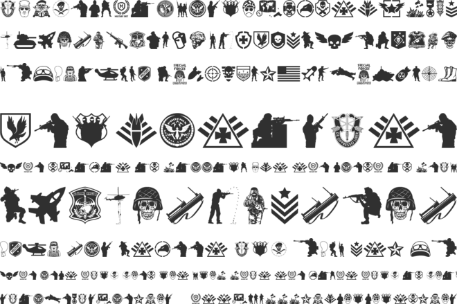 Special Forces font preview