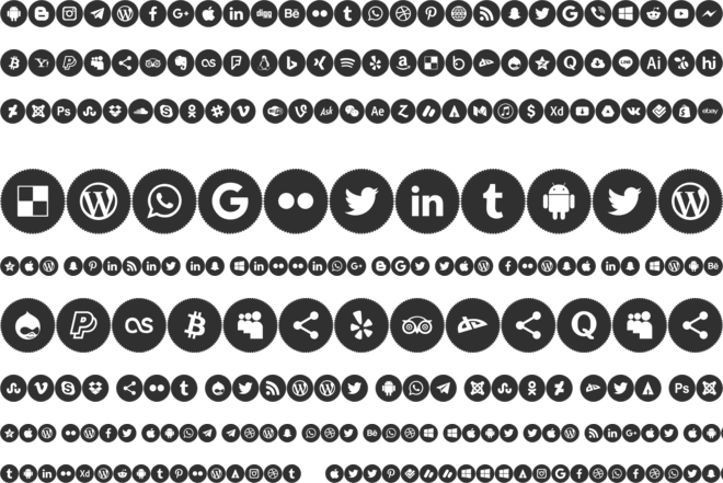 Icons Social Media 4 font preview