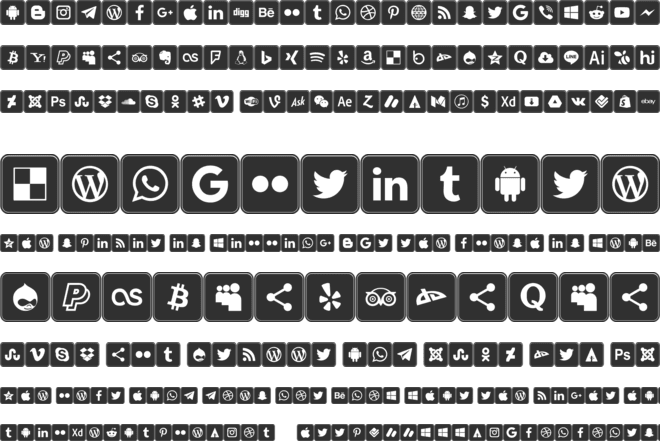 Icons Social Media 7 font preview
