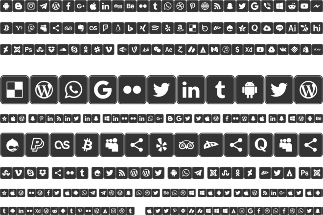 Icons Social Media 7 font preview