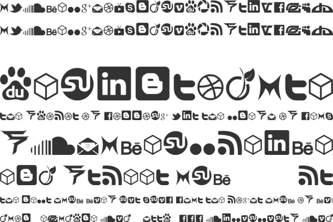 Social Icon by BRIANQC font preview