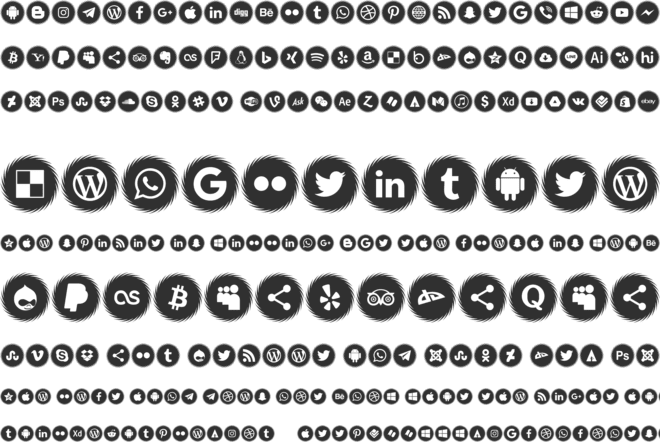 Icons Social Media 15 font preview