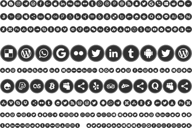 Icons Social Media 3 font preview
