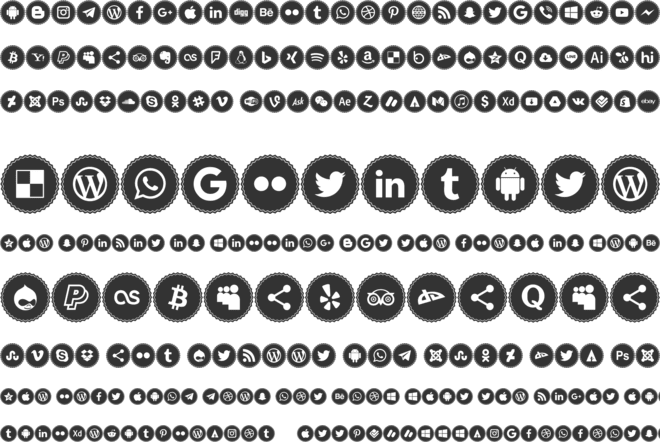 Icons Social Media 3 font preview