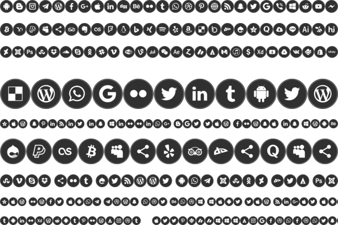 Icons Social Media 10 font preview