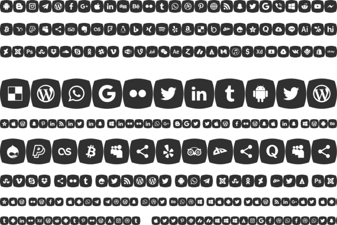 Icons Social Media 5 font preview