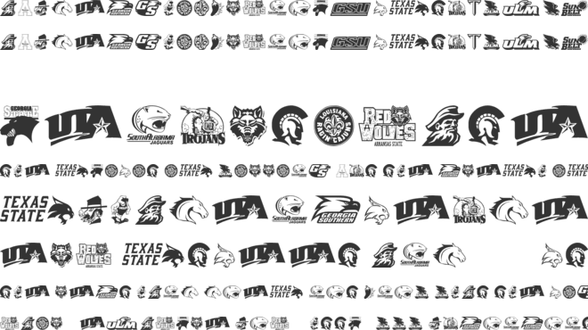 Sun Belt font preview