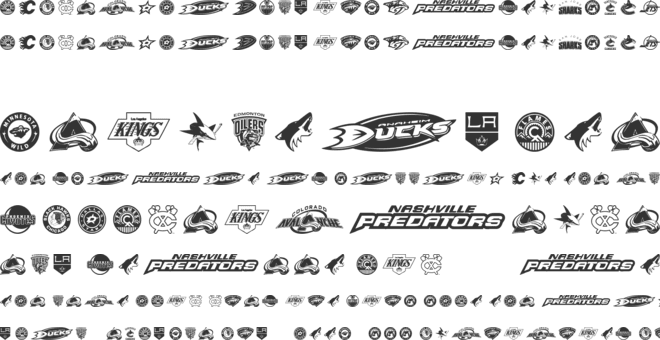 NHL WEST font preview