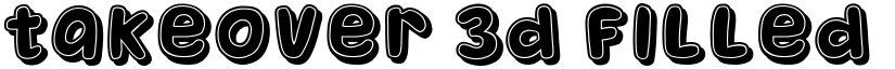 Takeover 3D Filled Regular font