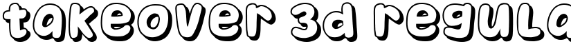 Takeover 3D Regular font